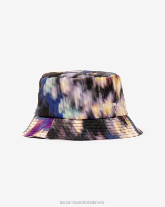 Isabel Marant unisex klobúk s logom Haley V6XH1089 príslušenstvo okrová/čierna