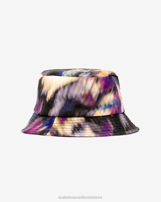 Isabel Marant unisex klobúk s logom Haley V6XH1089 príslušenstvo okrová/čierna