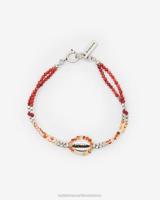 Isabel Marant muži lesklý mužský náramok V6XH1455 príslušenstvo oranžová/strieborná
