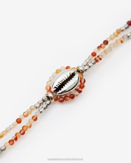 Isabel Marant muži lesklý mužský náramok V6XH1455 príslušenstvo oranžová/strieborná