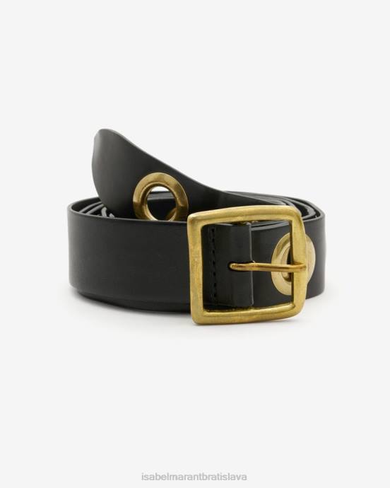 Isabel Marant unisex kožený opasok delicia V6XH1103 príslušenstvo čierna