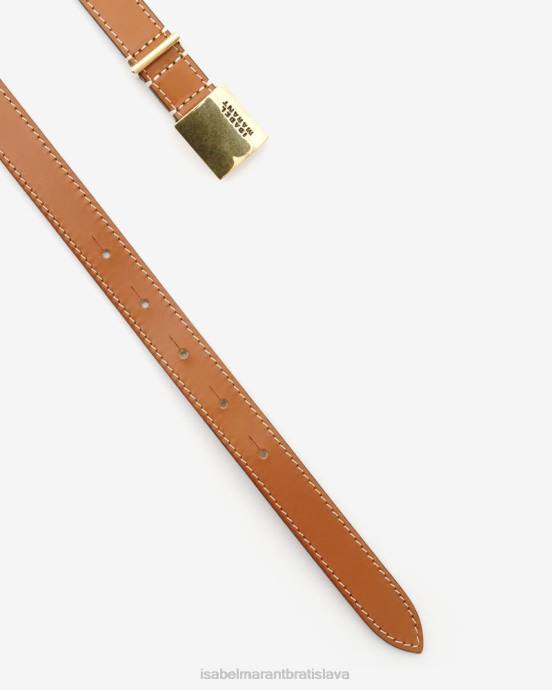Isabel Marant unisex kožený opasok lowell V6XH1112 príslušenstvo prirodzené
