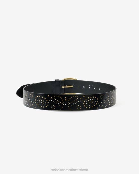 Isabel Marant unisex kožený opasok zaf V6XH1132 príslušenstvo čierna
