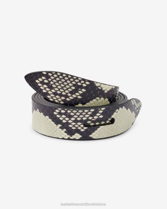 Isabel Marant unisex lecce viazaný kožený opasok V6XH1098 príslušenstvo piesková/čierna