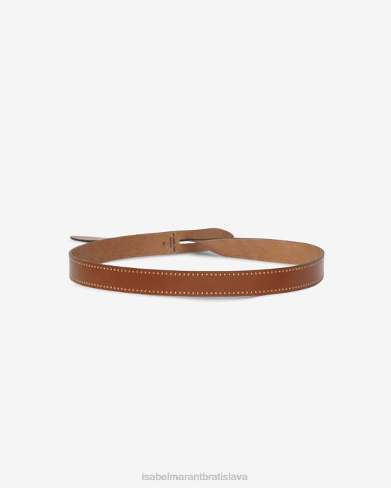 Isabel Marant unisex lecce viazaný kožený opasok V6XH1099 príslušenstvo prirodzené