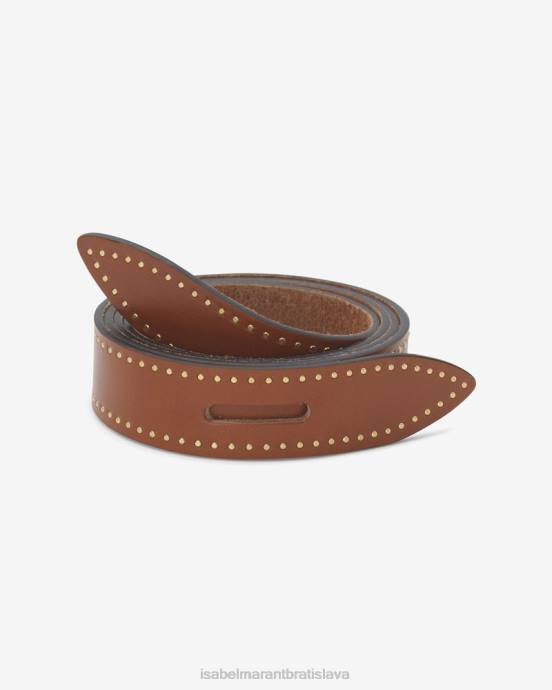 Isabel Marant unisex lecce viazaný kožený opasok V6XH1099 príslušenstvo prirodzené