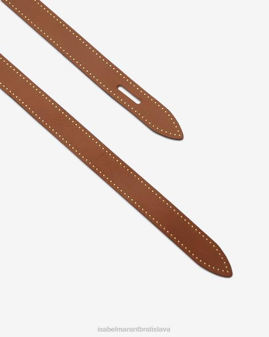 Isabel Marant unisex lecce viazaný kožený opasok V6XH1099 príslušenstvo prirodzené