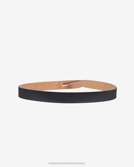 Isabel Marant unisex lecce viazaný kožený opasok V6XH1101 príslušenstvo čierna/prírodná