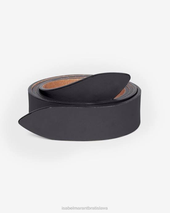 Isabel Marant unisex lecce viazaný kožený opasok V6XH1101 príslušenstvo čierna/prírodná