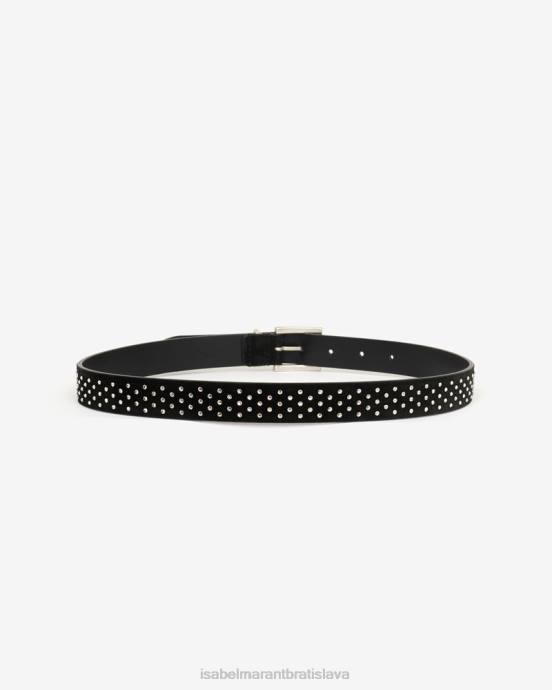 Isabel Marant unisex semišový opasok felixia V6XH1113 príslušenstvo transparentné/strieborné