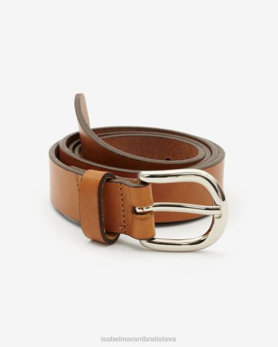 Isabel Marant unisex zap kožený opasok V6XH1115 príslušenstvo prirodzené