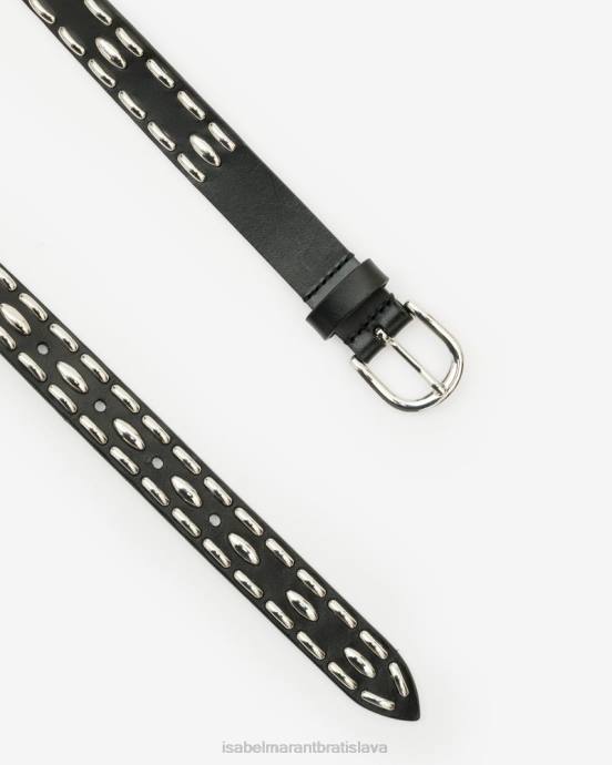 Isabel Marant unisex zap kožený opasok V6XH1130 príslušenstvo čierna