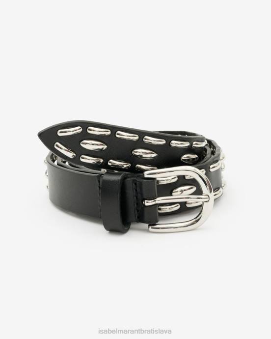 Isabel Marant unisex zap kožený opasok V6XH1130 príslušenstvo čierna
