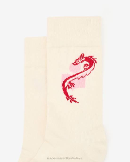 Isabel Marant unisex dragoki ponožky V6XH1241 príslušenstvo ecru