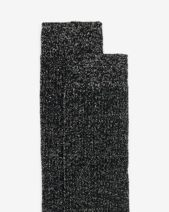 Isabel Marant unisex loula lurexové ponožky V6XH1253 príslušenstvo čierna