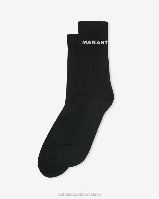 Isabel Marant unisex ponožky s logom dawi V6XH1255 príslušenstvo čierna