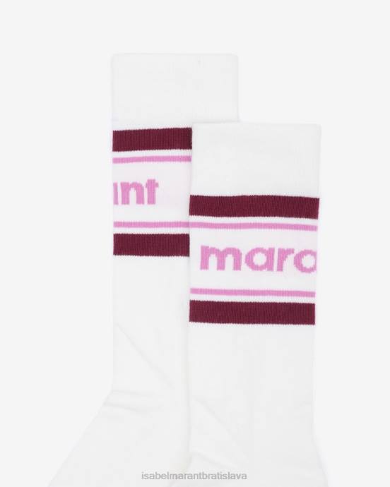 Isabel Marant unisex ponožky s logom dona V6XH1260 príslušenstvo Ružová