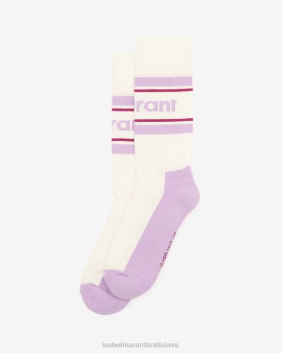 Isabel Marant unisex ponožky s logom donel V6XH1262 príslušenstvo fialová