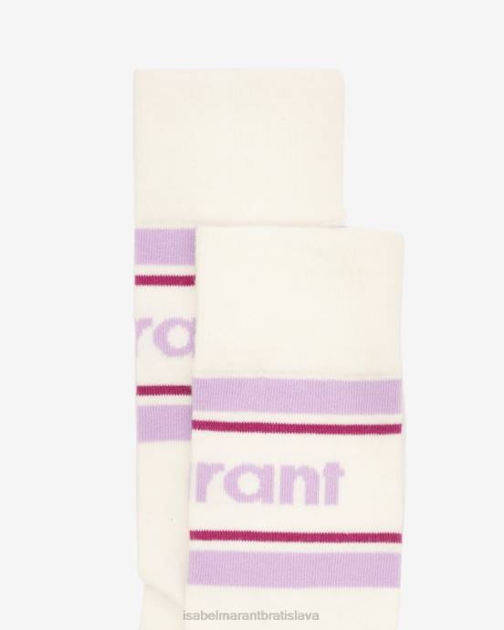 Isabel Marant unisex ponožky s logom donel V6XH1262 príslušenstvo fialová