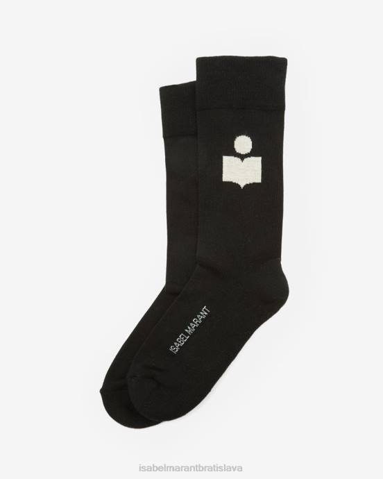 Isabel Marant unisex ponožky s logom siloki V6XH1244 príslušenstvo čierna