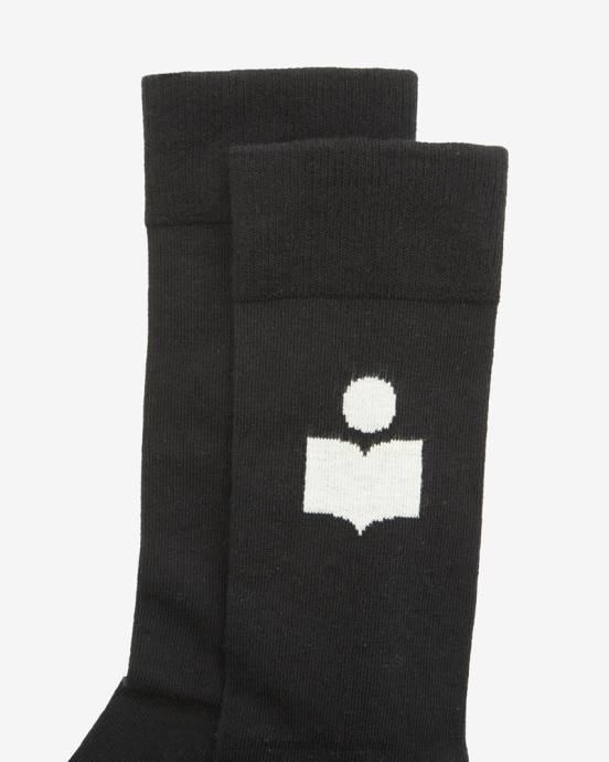 Isabel Marant unisex ponožky s logom siloki V6XH1244 príslušenstvo čierna