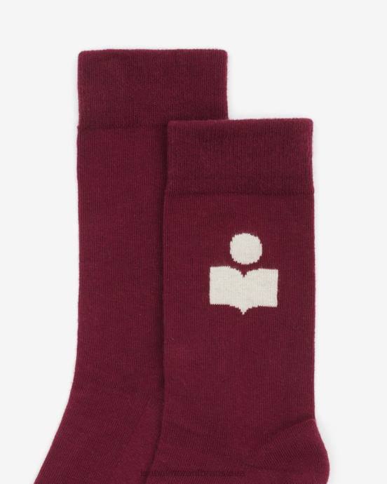 Isabel Marant unisex ponožky s logom siloki V6XH1246 príslušenstvo slivka