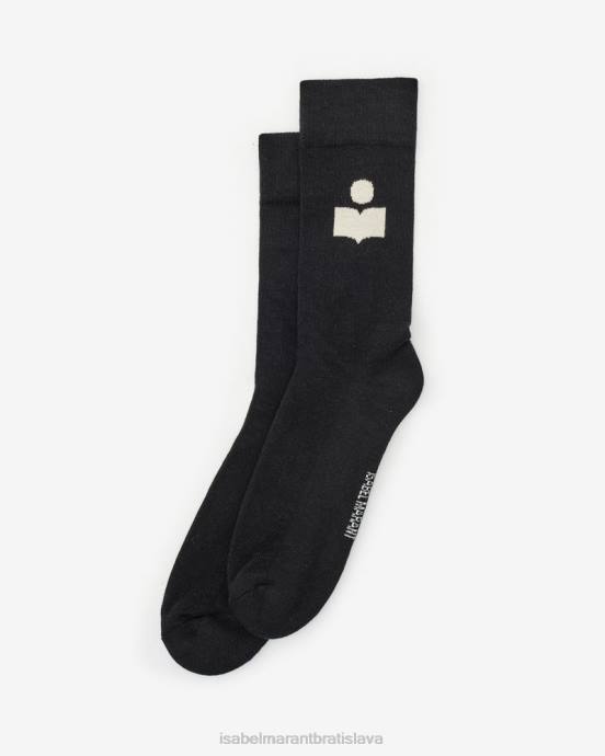 Isabel Marant unisex ponožky s logom siloki V6XH1247 príslušenstvo čierna