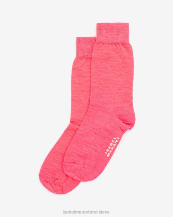 Isabel Marant unisex silvi ponožky V6XH1259 príslušenstvo neónovo ružové