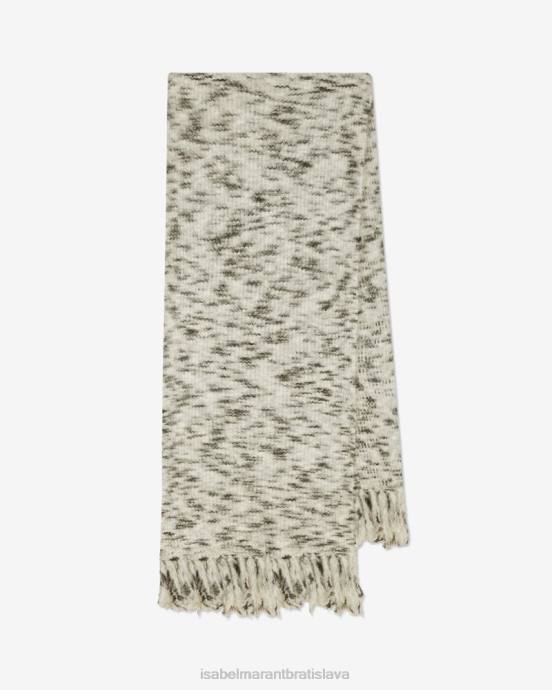 Isabel Marant unisex loydský šál V6XH1140 príslušenstvo biely čierny