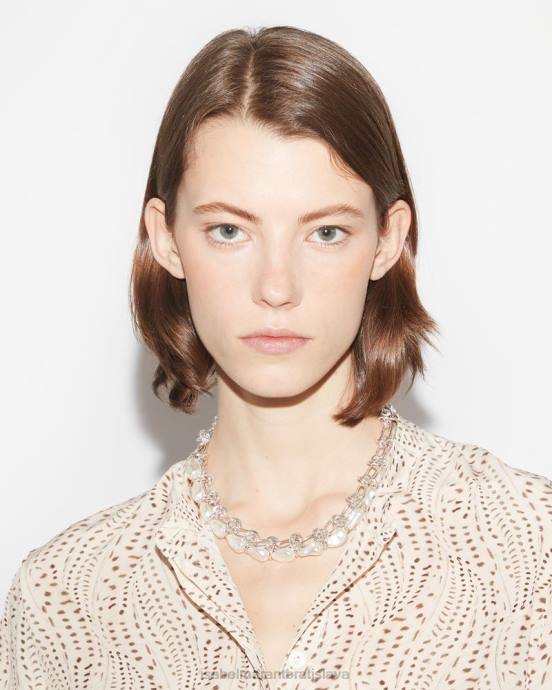 Isabel Marant muži dážď drop man náhrdelník V6XH1187 príslušenstvo biela/strieborná