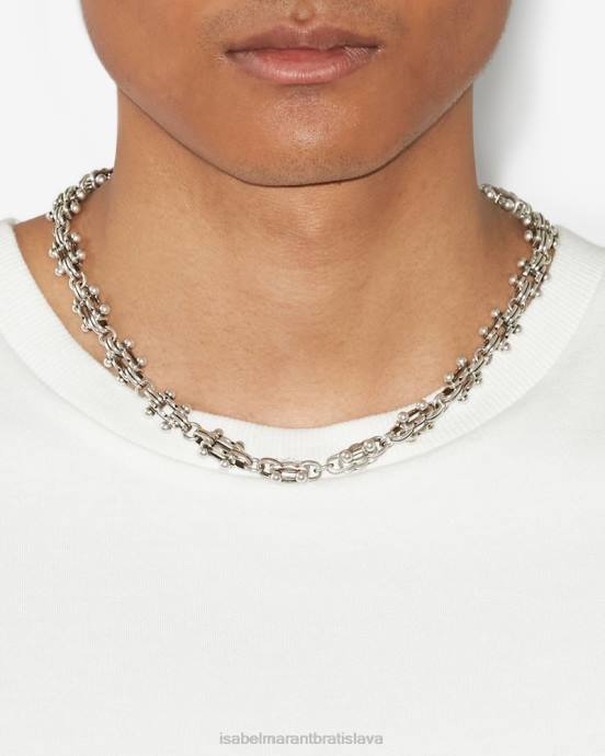 Isabel Marant muži krásny pánsky náhrdelník V6XH1204 príslušenstvo striebro