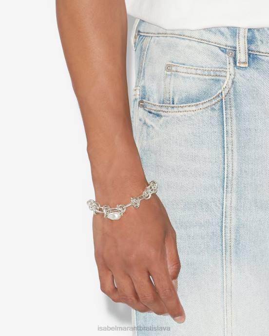 Isabel Marant muži mužský náramok z dažďovej kvapky V6XH1185 príslušenstvo biela/strieborná