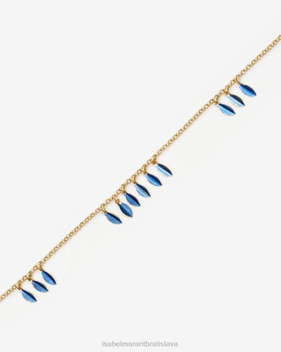 Isabel Marant unisex farba choker lesklý list V6XH1218 príslušenstvo neónová modrá