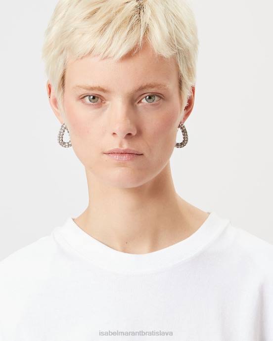 Isabel Marant unisex funky kruhové náušnice V6XH1181 príslušenstvo transparentné/strieborné
