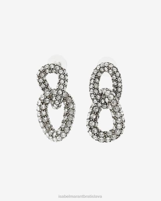 Isabel Marant unisex funky kruhové náušnice V6XH1182 príslušenstvo transparentné/strieborné