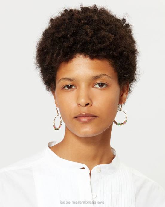 Isabel Marant unisex lesklé náušnice cesaria s prúžkami V6XH1230 príslušenstvo viacfarebný