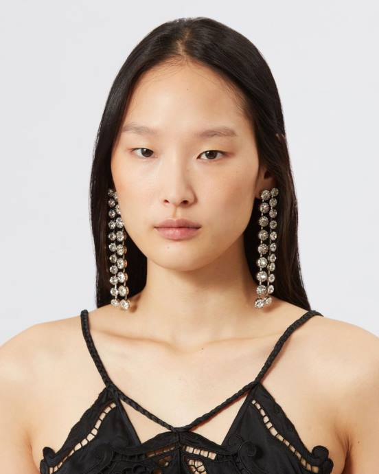 Isabel Marant unisex náušnice z divokého pobrežia V6XH1158 príslušenstvo transparentné/strieborné