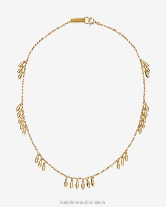 Isabel Marant unisex obojok kovový lesklý list V6XH1213 príslušenstvo dore