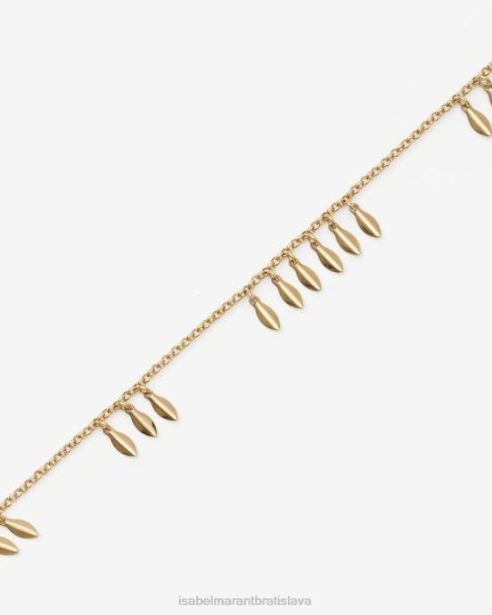 Isabel Marant unisex obojok kovový lesklý list V6XH1213 príslušenstvo dore