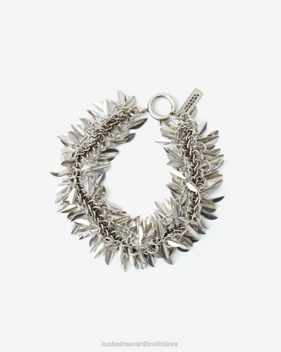 Isabel Marant unisex pekný listový náramok V6XH1190 príslušenstvo striebro