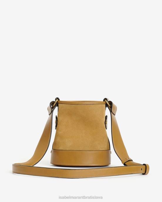 Isabel Marant unisex Samara malá semišová kožená taška cez rameno V6XH1017 príslušenstvo ťava