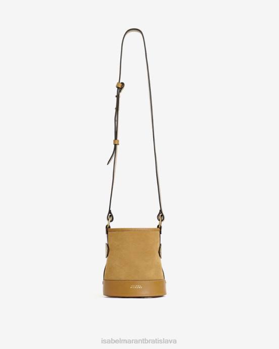 Isabel Marant unisex Samara malá semišová kožená taška cez rameno V6XH1017 príslušenstvo ťava