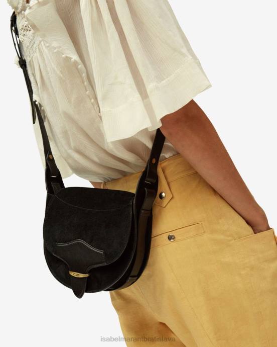 Isabel Marant unisex botsy malá kabelka zo semišovej kože V6XH1022 príslušenstvo čierna