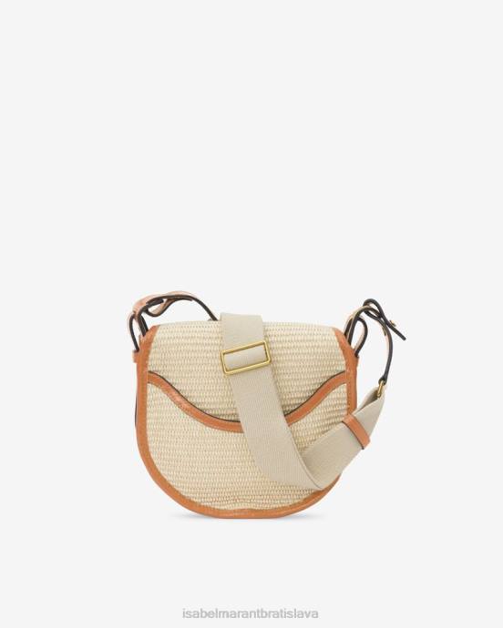 Isabel Marant unisex botsy male satchel rafia bag V6XH1025 príslušenstvo prírodný/koňak