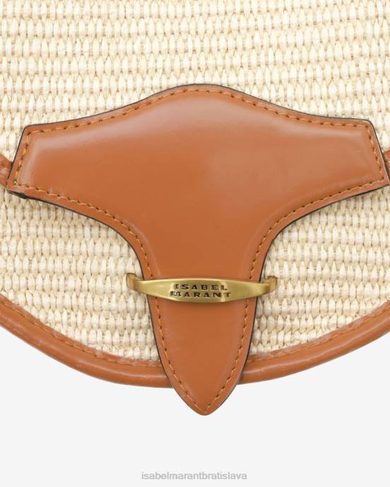 Isabel Marant unisex botsy male satchel rafia bag V6XH1025 príslušenstvo prírodný/koňak