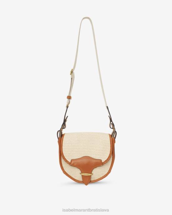 Isabel Marant unisex botsy male satchel rafia bag V6XH1025 príslušenstvo prírodný/koňak