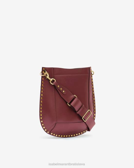 Isabel Marant unisex kožená taška cez rameno oskan V6XH995 príslušenstvo bordová