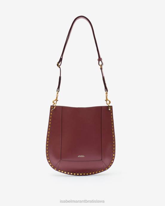 Isabel Marant unisex kožená taška cez rameno oskan V6XH995 príslušenstvo bordová