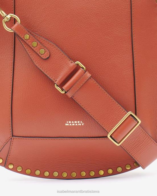Isabel Marant unisex kožená taška cez rameno oskan V6XH996 príslušenstvo terakota