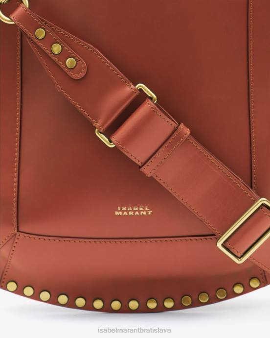 Isabel Marant unisex kožená taška cez rameno oskan V6XH997 príslušenstvo koňak